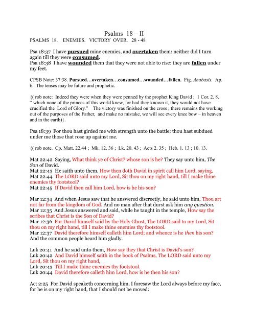 Psalms 18 Ii Pdf Rob Seal Lovest Thou Me Psalms 18 Ii Pdf Rob Seal Lovest Thou Me