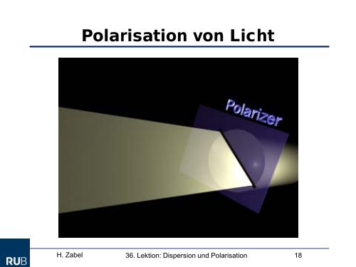 Dispersion Und Polarisation