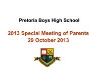 Please click here to read - Pretoria Boys High School