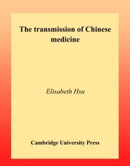 The transmission of Chinese medicine - comparative studies on ...