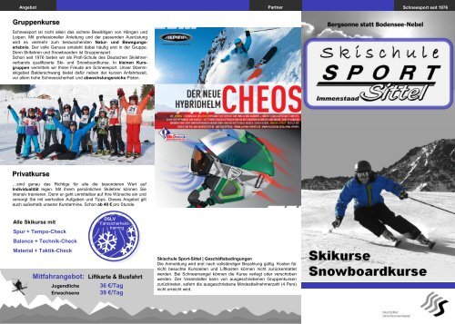 Skischulprospekt 2012-2013 - Sport Sittel