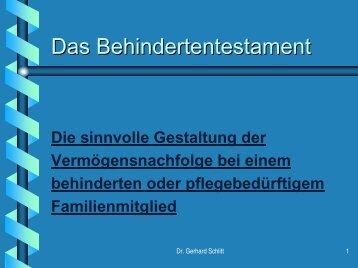 Das Behindertentestament