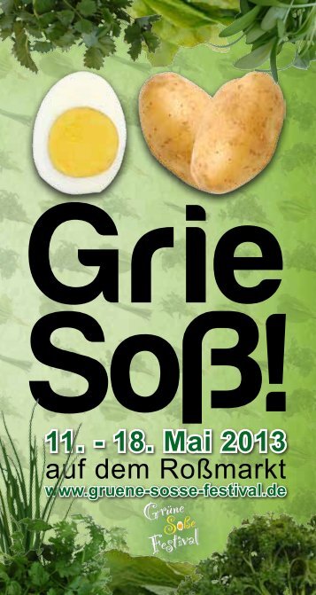 Programmheft 2013 zum Download - Grüne Soße Festival