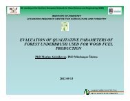 evaluation of qualitative parameters of forest underbrush used for ...