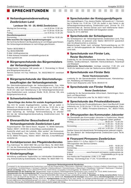 Contwig - Verbandsgemeinde Zweibrücken-Land