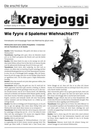 Wie fyyre d Spalemer Wiehnachte??? - WordPress – www ...