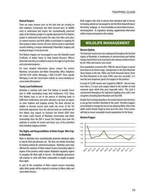 Trapping Guide - Government of Manitoba