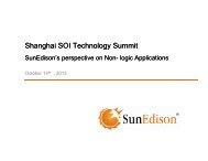 SunEdison's perspective on Non-logic Applications - SOI Industry ...