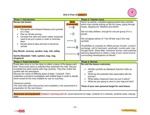 Scheme of work Adventurous Activities key stage 2