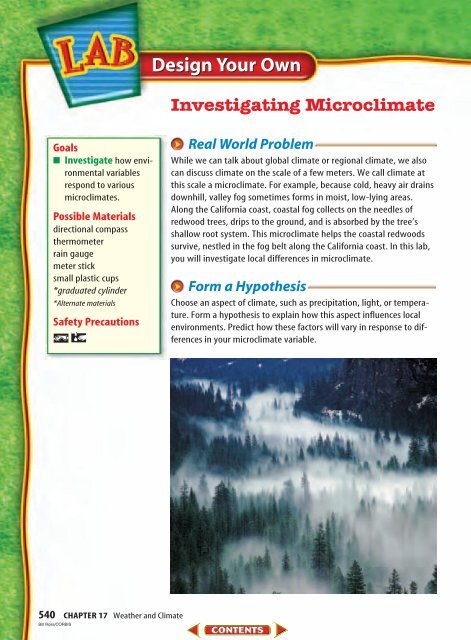 CHAPTER 17 Weather and Climate - Mr. Barrow's Science Center