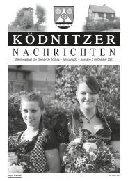 Mitteilungsblatt der Gemeinde Ködnitz - Verwaltungsgemeinschaft ...