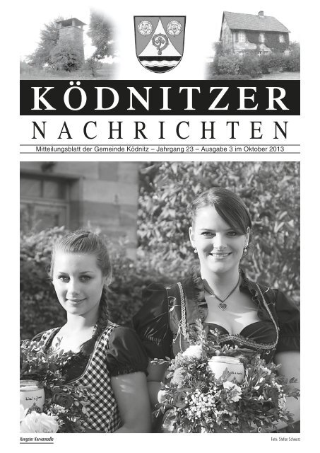 Mitteilungsblatt der Gemeinde Ködnitz - Verwaltungsgemeinschaft ...