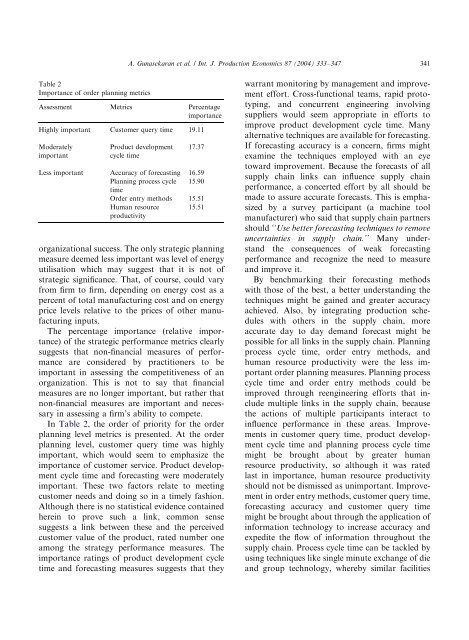 A framework for supply chain performance measurement