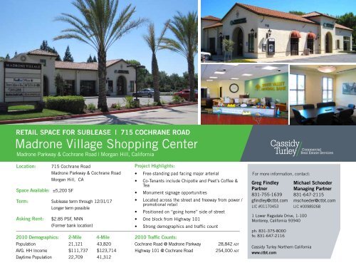 Madrone Village Shopping Center - RetailMLS