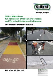 Silikal MMA-Harze für Kaltplastik-Straßenmarkierungen und ...