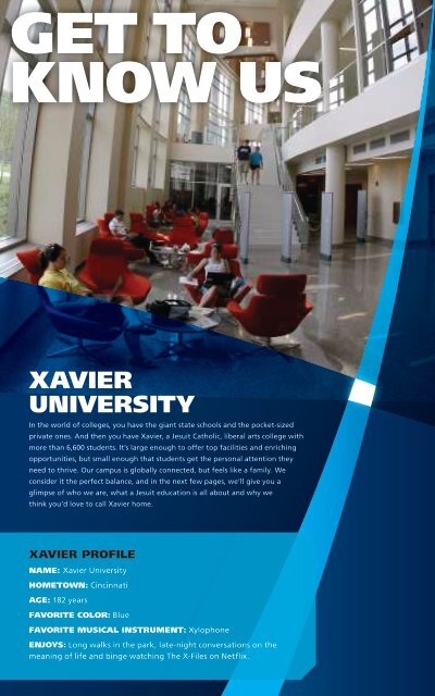 Download the Viewbook to see more - Xavier University