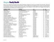 Below is a list of pharmacies that provide - Bluegrass Family Health