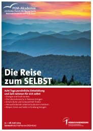 Folder – Die Reise zum SELBST 2014 - PEM