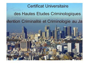 cheec mention criminologie et criminalite au japon - IHECrim