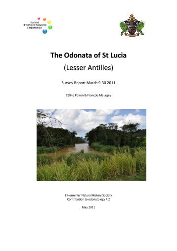 The Odonata of St Lucia (Lesser Antilles) - Société l'Herminier