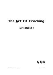 The art of cracking - Tutoriali