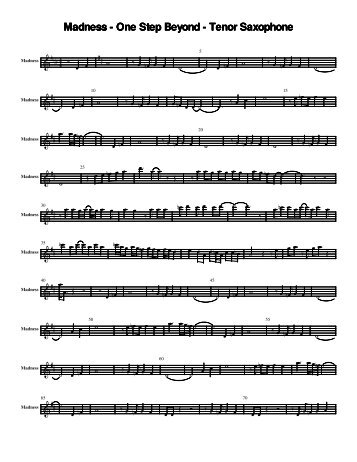 Madness - One Step Beyond - Tenor Saxophone - users.757.org