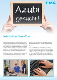 Industrie- kaufmann/frau - EMG Automation GmbH