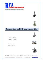 Druckregler Gesamtübersicht (PDF) - Druckminderer