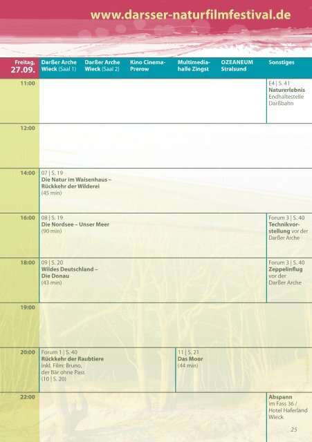 Programmheft 2013 - Darßer NaturfilmFestival