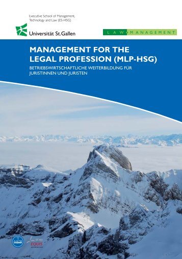 Flyer MLP-HSG - law & management - Universität St.Gallen
