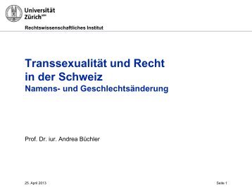 Transgender, Prof. Dr. Andrea Büchler