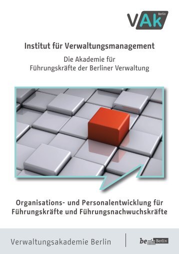 Programm für Führungskräfte 2014 - Verwaltungsakademie Berlin