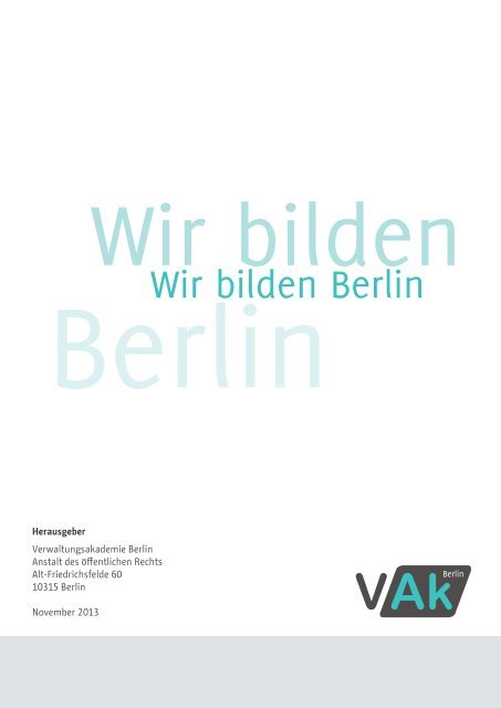 Programm für Führungskräfte 2014 - Verwaltungsakademie Berlin