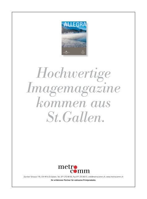 Gästemagazin 2012 - Kulm Hotel St. Moritz
