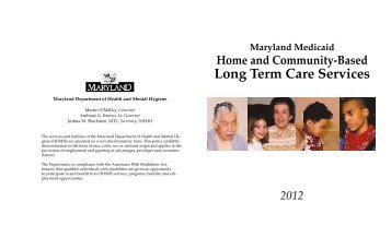 Long Term Care Services - Maryland Medical Programs - Maryland ...