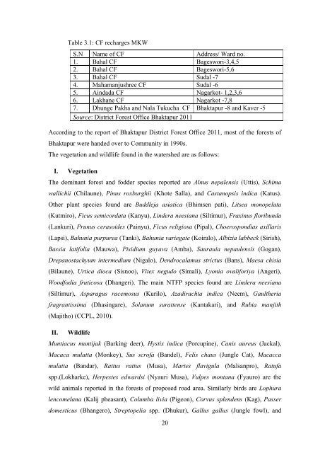 Scope of Payment for Ecosystem Services Mechanism for ... - icimod