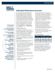 Individual Retirement Accounts - Navy Federal Credit Union