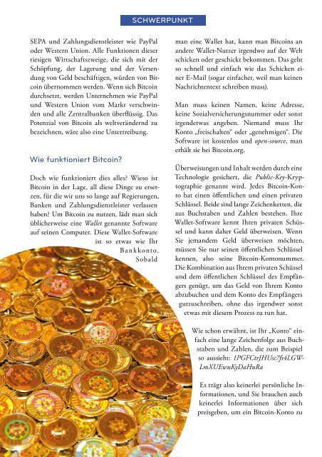 Schwerpunkt: BITCOIN - Blink