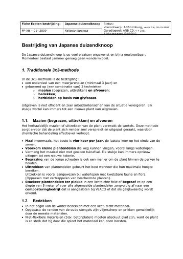 'Fiche exotenbestrijding: Japanse duizendknoop' (ANB, 2009, pdf ...