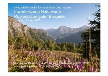 Präsentation von Urs Wohler, Direktor Engadin Scuol Samnaun ...