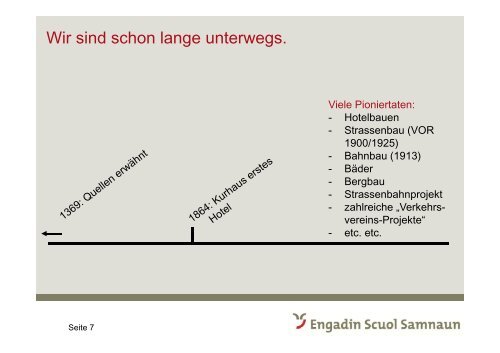 Präsentation von Urs Wohler, Direktor Engadin Scuol Samnaun ...