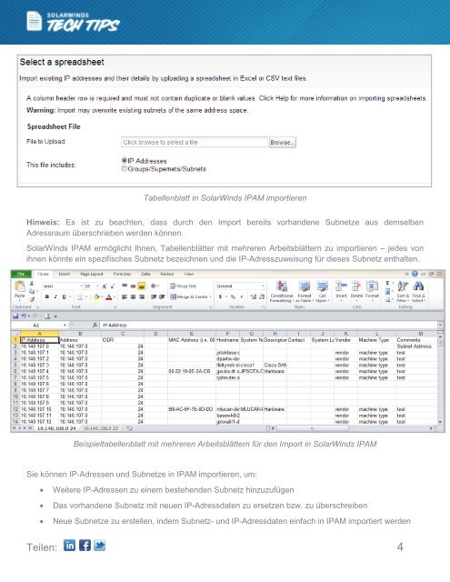 Import von IP-Adressen und Subnetzen in SolarWinds IP Address ...