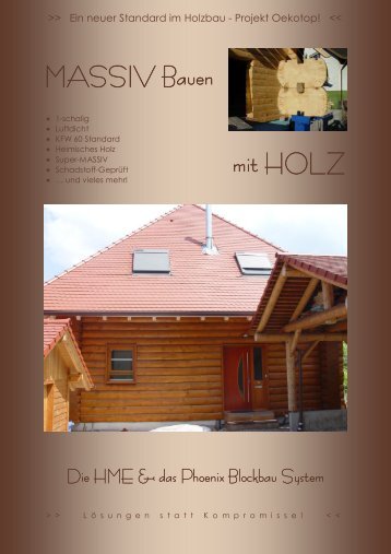 MASSIV Bauen mit HOLZ - Projekt Oekotop