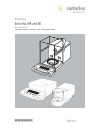 Sartorius ME und SE