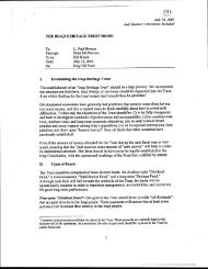 THE IRAQI HERITAGE TRUST MEMO I. Establishing the Iraqi ...