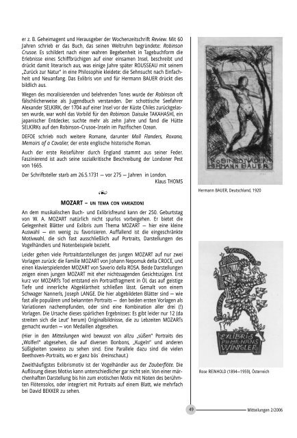 MITTEILUNGEN - Deutsche Exlibris-Gesellschaft