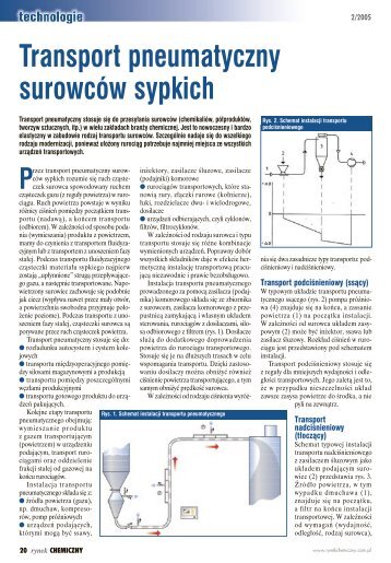 Transport pneumatyczny surowców sypkich - proorganika sa