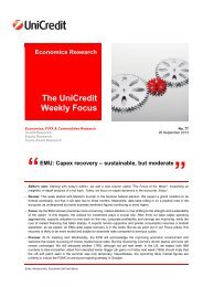 Economics Research The UniCredit Weekly Focus