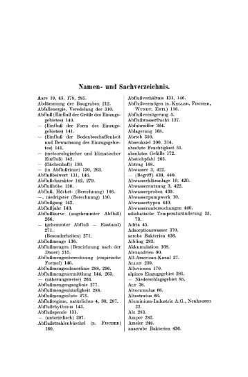 Namen- und Sachverzeichnis. - Springer