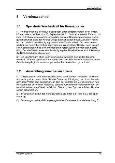 Wettkampfbestimmungen für BMX - BDR Bund Deutscher Radfahrer